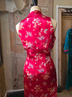Load image into Gallery viewer, Vintage Y2K Principles Red Satin Brocade Cheongsam Maxi Dress UK8/10
