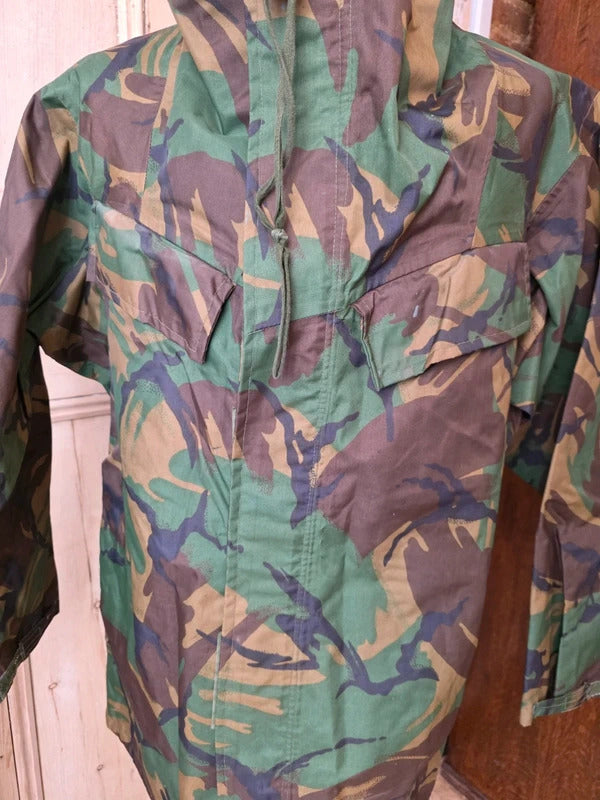 Vintage Camo Pullover Jacket Hooded Smock Festival Military Style