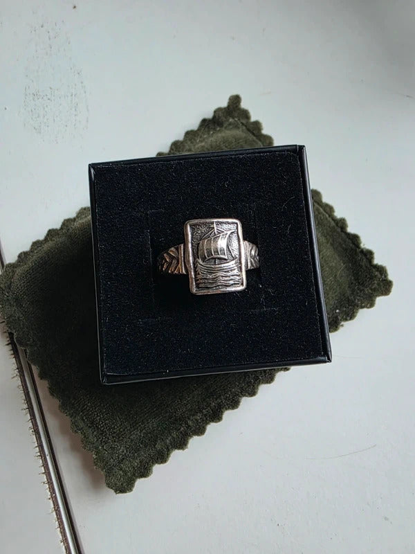 Vintage Mid-Century Men’s Sterling Silver Adjustable Ring