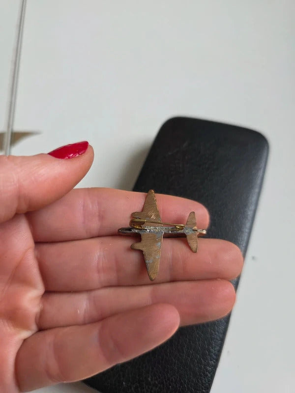 Vintage WW2 Sweetheart Brooch – Aeroplane Pin