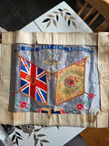 Antique WW1 silk embroidery The Buffs (Royal East Kent Regiment) Silk Regimental Panel