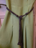 Load image into Gallery viewer, Late 1930s / Early 1940s Rembrandt Green Dress – Fitted Waist, Button Back, Pleated Skirt XS
