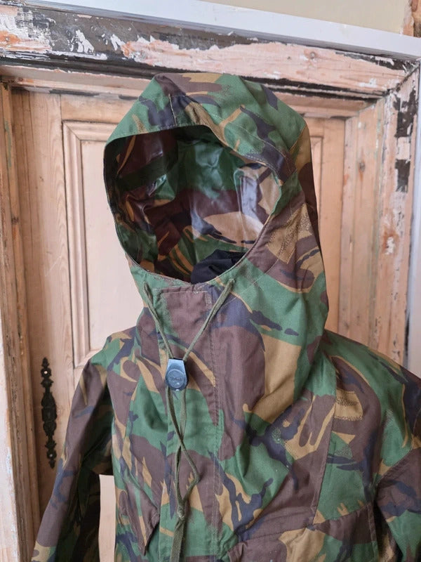 Vintage Camo Pullover Jacket Hooded Smock Festival Military Style