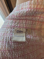 Load image into Gallery viewer, Vintage Y2K Cotton Traders Pink fitted Check Seersucker Popper Shirt UK 12
