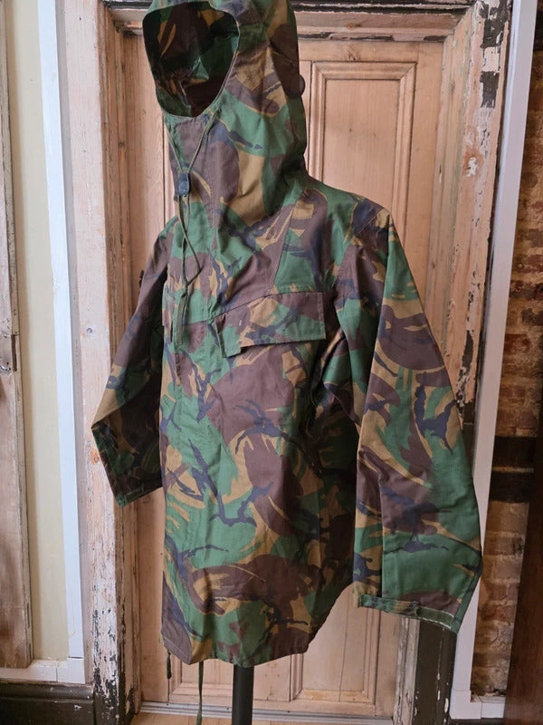 Vintage Camo Pullover Jacket Hooded Smock Festival Military Style