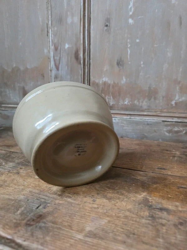Victorian Stoneware Jelly Mould – Cream Glazed Pudding Mould – English Kitchenalia
