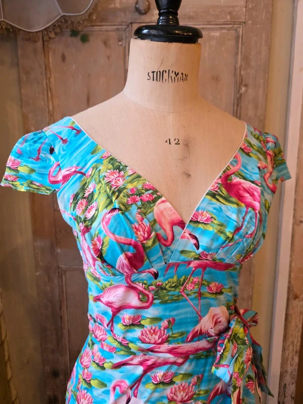 Vintage Vanity Project Wiggle Dress 1940s 1950s Style Pin Up Pencil Dress UK6-8