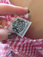 Load image into Gallery viewer, Vintage Y2K Pink pinup Gingham Bardot Top Cotton approx UK 12
