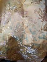 Load image into Gallery viewer, Vintage 1950s Silk Cheongsam Dress | Gold Floral Brocade | Mandarin Collar | Wiggle Dress | UK 6/8
