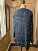 Load image into Gallery viewer, Paul Costelloe Dressage Navy Linen Mix Shirt jacket
