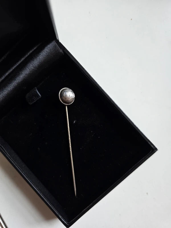 Antique Victorian Silver Football Stick Pin