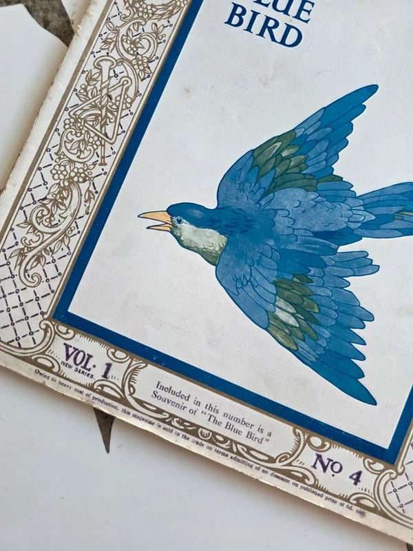 Antique 1909 Playgoer And Society Illustrated Magazine The Blue Bird Vol 1 No 4