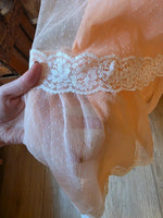 Load image into Gallery viewer, Vintage 1970s Peach Lace Prairie Maxi Dress - Victoriana
