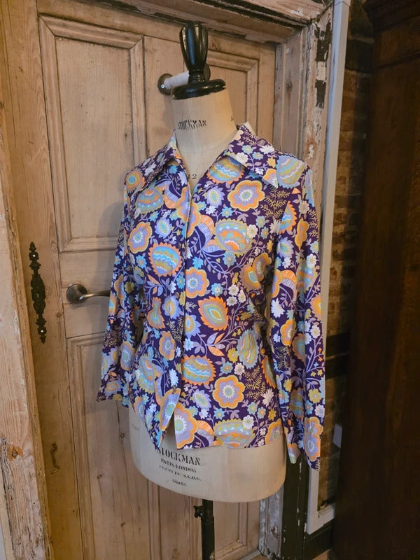 Vintage 1970s Psychedelic Floral Shirt – Famous Graff California