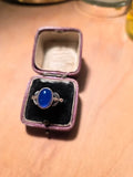 Vintage Sterling Silver Blue Chalcedony Ring – Size V