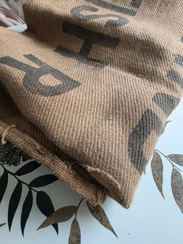 Vintage 1920s 1930s Large London & Scottish Railway Hessian Sack wall hanging