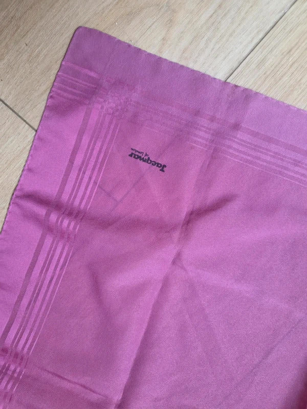 Vintage Pink Jacqmar Silk-Style Square Scarf