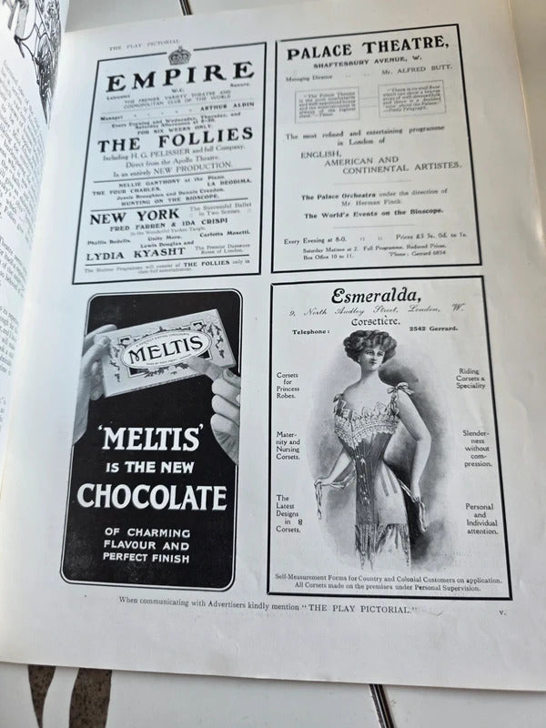 Antique 1911 The Play Pictorial Magazine Fanny's First Play No 114