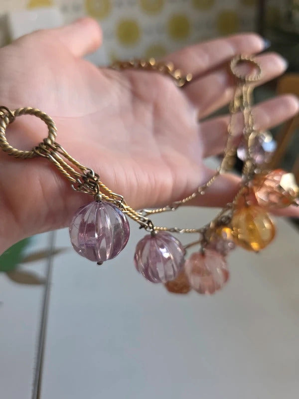 Vintage 1970s Moulded acrylic statement necklace