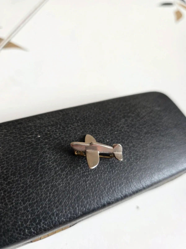 Vintage WW1 Trench Art Sweetheart Brooch – Aeroplane Pin