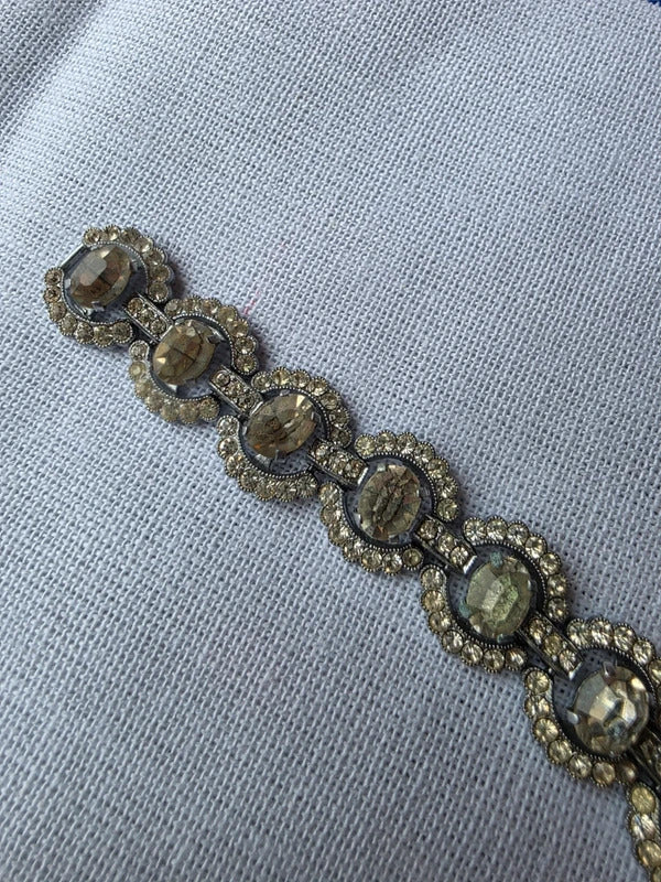 Vintage 1940s Paste Rhinestone Bracelet