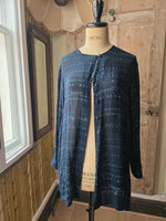 Load image into Gallery viewer, Paul Costelloe Dressage Navy Linen Mix Shirt jacket
