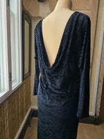 Load image into Gallery viewer, Antique Vintage 1930s Art Deco Black Backless Dress
