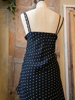 Load image into Gallery viewer, Vintage Y2K polka dot strappy black dress - fairy core-  UK12/14
