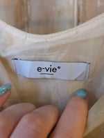 Load image into Gallery viewer, Vintage Y2K e-vie Linen Maxi Dress | Cream Bias-Panel Slip | Ankle Length | UK8 pietra
