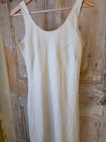 Load image into Gallery viewer, Vintage Y2K e-vie Linen Maxi Dress | Cream Bias-Panel Slip | Ankle Length | UK8 pietra
