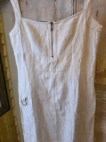 Load image into Gallery viewer, Vintage Y2K NEF Linen Utility Dress | Structured Panelled Shift | UK 6/8 pietra
