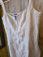 Load image into Gallery viewer, Vintage Y2K NEF Linen Utility Dress | Structured Panelled Shift | UK 6/8 pietra
