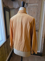 Load image into Gallery viewer, Vintage 1980s Classic Essentials Silk Blouse | Caramel Utility Shirt | UK 12
