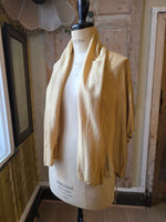 Load image into Gallery viewer, Vintage Max Mara Silk Blouse | Gold Cowl Drape Neck | Fluid Silk | UK 12 pietra
