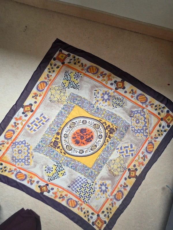 Vintage Per Spook Silk Scarf – Signed Designer Print