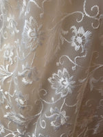 Load image into Gallery viewer, Vintage 1960s White Floral Lace Cami Deadstock Sheer Mesh Camisole Top Slip Lingerie Italian

