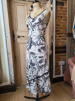 Load image into Gallery viewer, Vintage Y2K Linen Blend Floral Abstract Maxi Dress | Boho Sleeveless | UK 8/10

