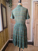 Load image into Gallery viewer, Vintage 1950s Sheer Floral Shirtwaister by Styled by Lynbrook – UK 10
