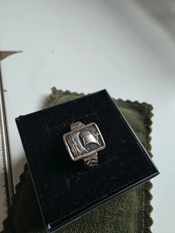 Vintage Mid-Century Men’s Sterling Silver Adjustable Ring