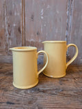 Vintage 1950s Ceramic Kitchen Jugs Lemon Yellow Pair