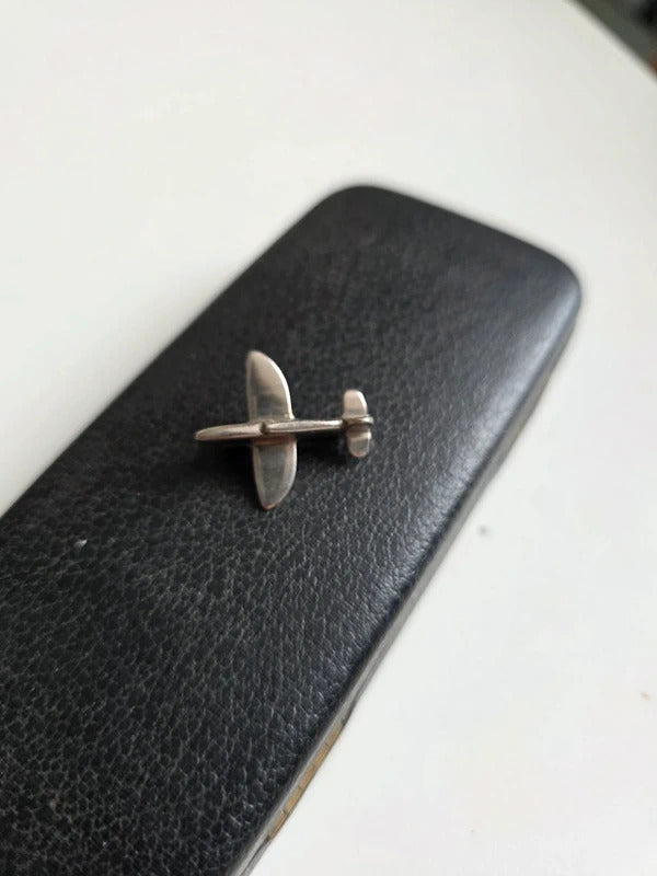 Vintage WW1 Trench Art Sweetheart Brooch – Aeroplane Pin