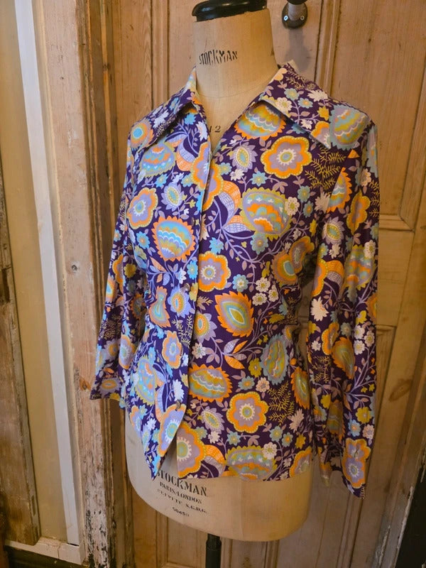 Vintage 1970s Psychedelic Floral Shirt – Famous Graff California