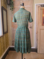 Load image into Gallery viewer, Vintage 1950s Sheer Floral Shirtwaister by Styled by Lynbrook – UK 10

