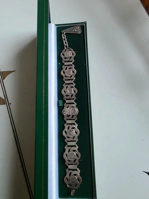 Vintage 1940s–1950s Paris Tourist Bracelet – Low grade 750 Silver