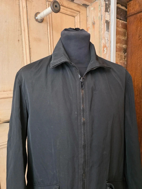 Maison Martin Margiela Jacket MM10– Black Zip Front Utility Coat – Made in Italy