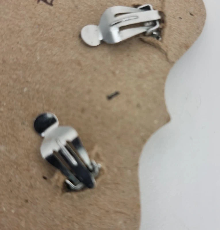 Vintage 1950s Rhinestone clip ons earrings