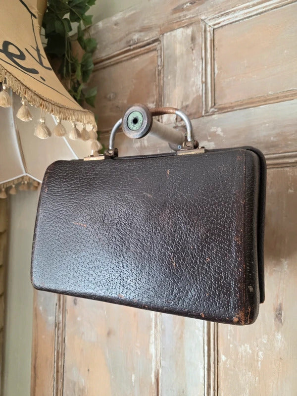 Vintage 1930s/1940s Leather Nurses Gladstone Bag Featured Call The Midwife
