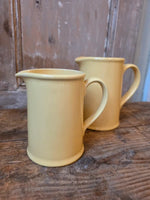 Load image into Gallery viewer, Vintage 1950s Ceramic Kitchen Jugs Lemon Yellow Pair
