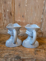 Load image into Gallery viewer, Vintage Ceramic Gentleman Bust Jugs Pair Blue
