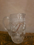 Antique Victorian Hand-Blown & Hand-Painted Glass Jug